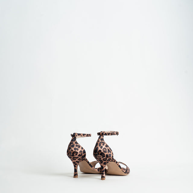 Divine Follie-Sandalo con tacco animalier - beige/nero