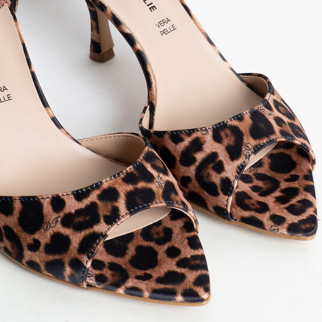 Divine Follie-Sandalo con tacco animalier - beige/nero