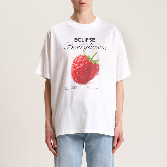 Vicolo-T-shirt "ECLIPSE BERRYLICIOUS" - bianco
