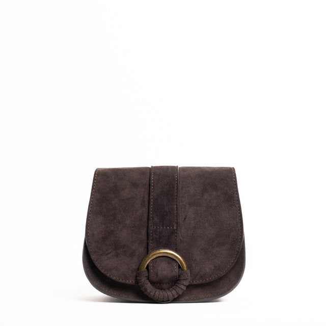 W by Whitemood-Tolfina scamosciata con fibbia - caffe'