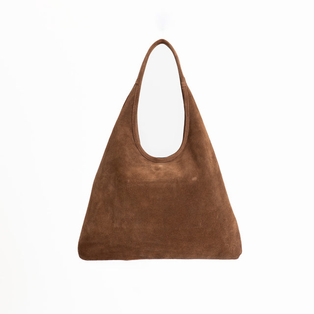 W by Whitemood-Suede shopper bag - dark brown