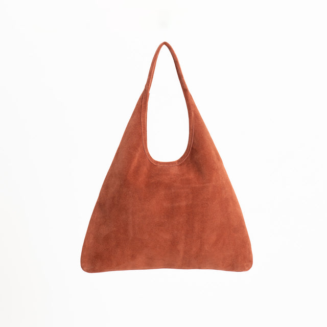 W by Whitemood-Suede shopper bag - terracotta