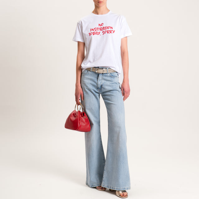 Souvenir-T-shirt "NO INSPIRATION" - bianco