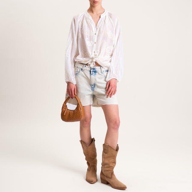 Souvenir-Shorts jeans taglio vivo - denim chiaro