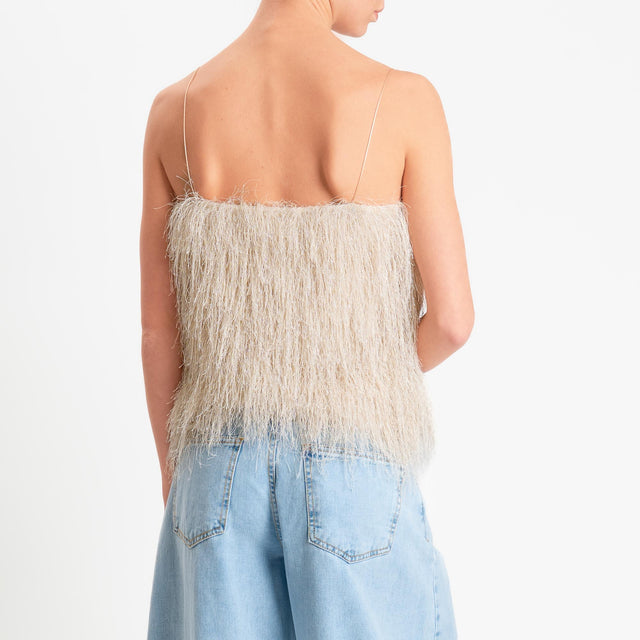 Souvenir-Top frange - panna