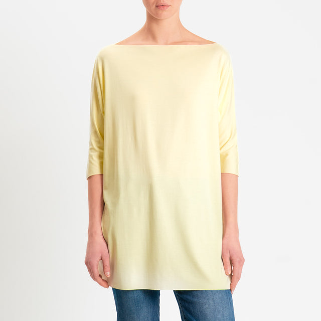 Vicolo-T-shirt over taglio vivo in jersey - yellow