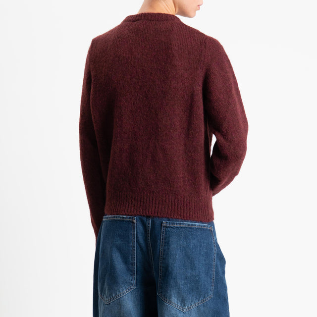 Vicolo-Cardigan rebecchina misto alpaca - Bordeaux