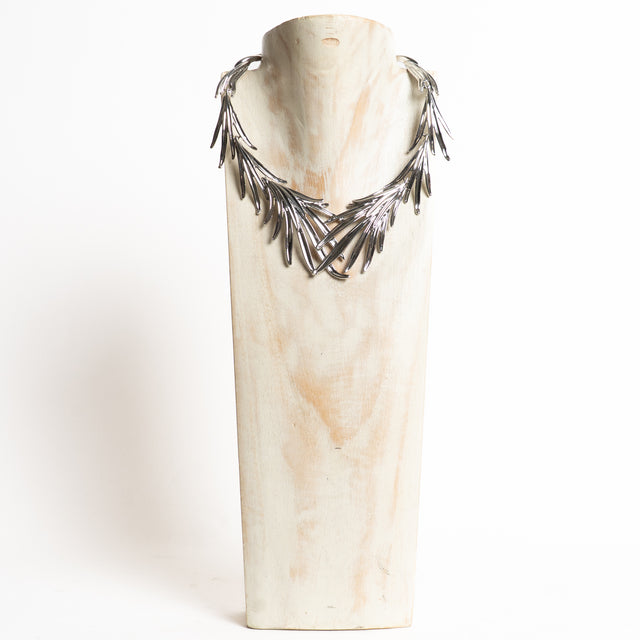 W by Whitemood-Collana con foglie - silver