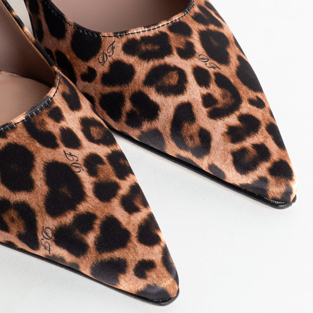 Divine Follie-Slingback animalier con tacco - beige/nero