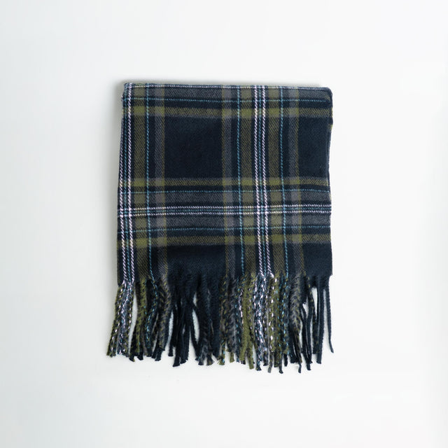 Vicolo-Sciarpe check - nero/militare/cielo