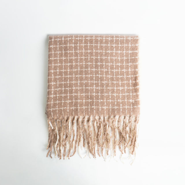 Vicolo-Sciarpa quadri - beige/latte