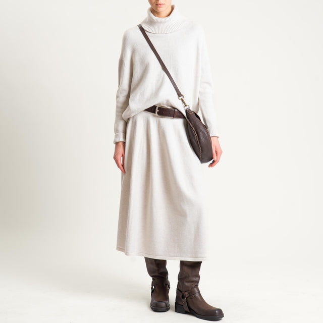 Zeroassoluto-Maglia collo alto - gesso