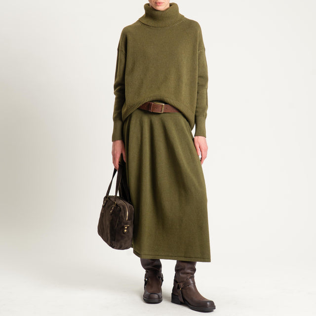 Zeroassoluto-Maglia collo alto - olio