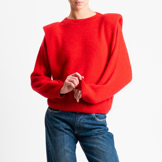 Dixie-Maglia con spalline baby alpaca - rosso