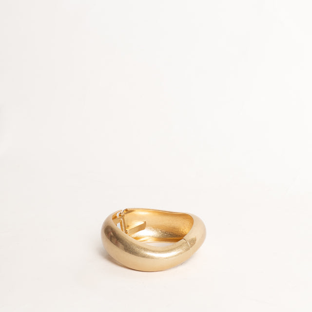 W by Whitemood-Bracciale alto rigido ondulato opaco - gold