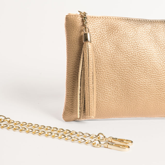 W by whitemood - Bolso de mano con borlas - arena