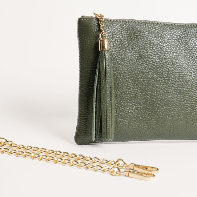 W by whitemood - Bolso de mano con borlas - estilo militar