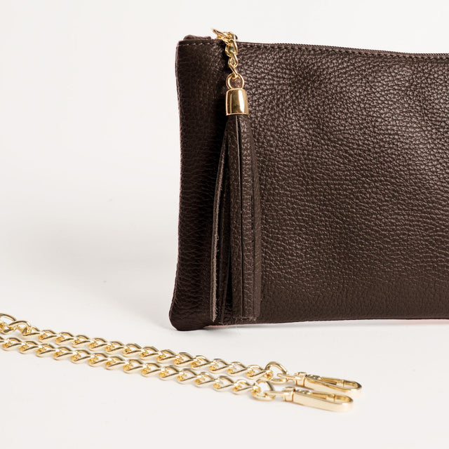 W by whitemood - Bolso de mano con borlas - café