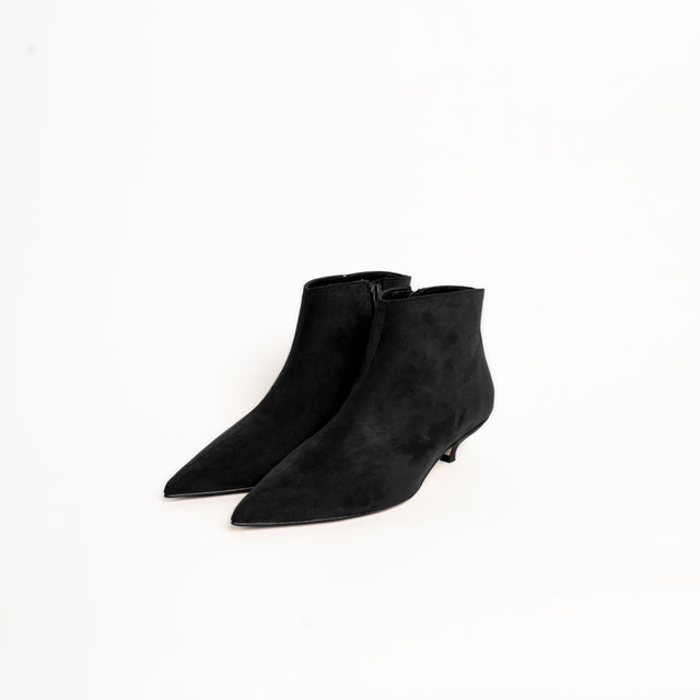 Divine Follie-Tronchetto in similpelle scamosciata - nero
