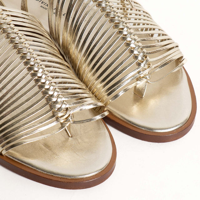 Divine Follie-Sandalo gladiatore - laminato platino