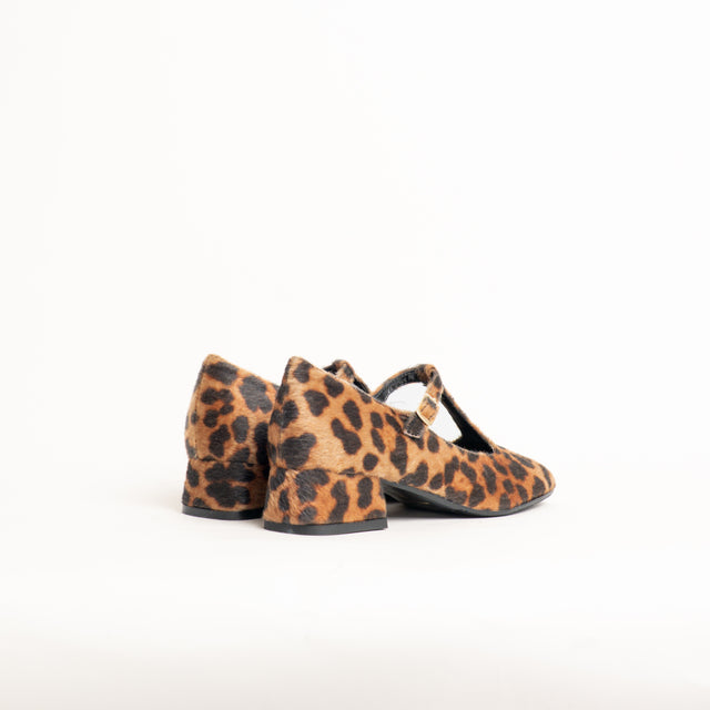 Lucrezia D'Altavilla-Scarpa mary jane animalier cinturino T - maculato beige/nero