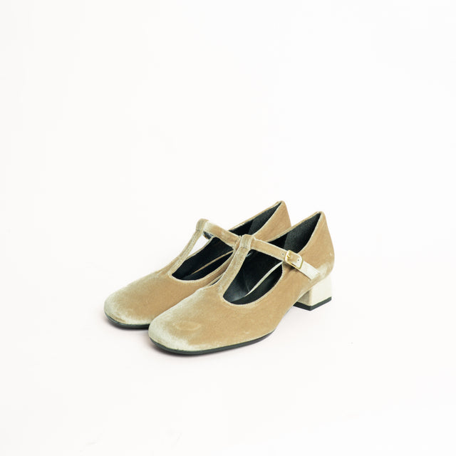 Lucrezia D'Altavilla-Scarpa mary jane cinturino T - ciniglia taupe
