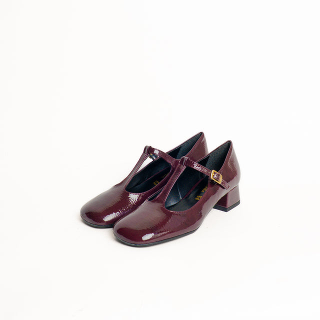 Lucrezia D'Altavilla-Scarpa mary jane cinturino T - naplak melanzana