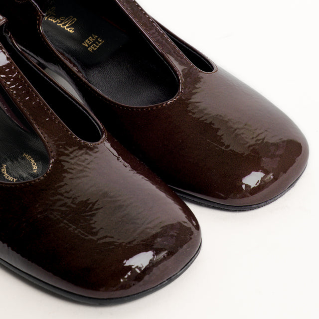 Lucrezia D'Altavilla-Scarpa mary jane cinturino T - naplak moro