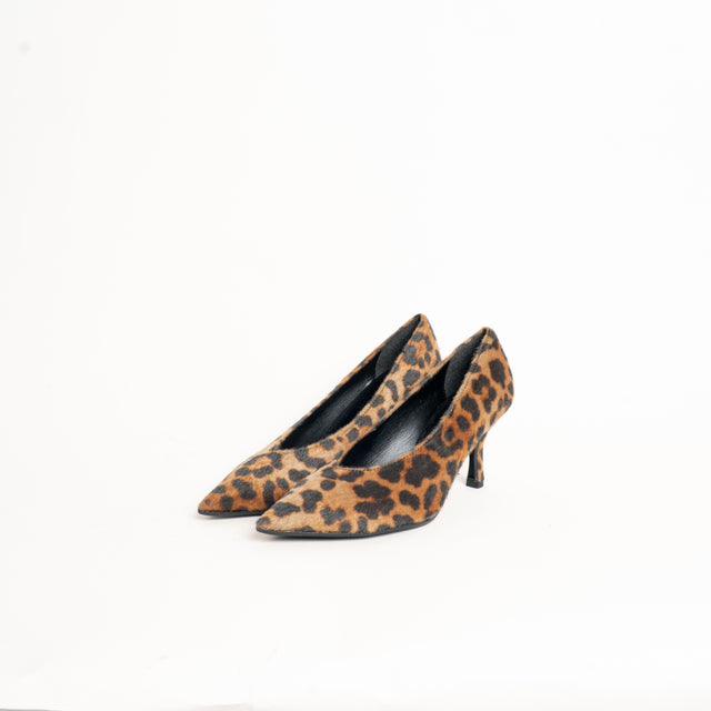 Lucrezia D'Altavilla-Decolletè animalier con tacco - maculato beige/nero