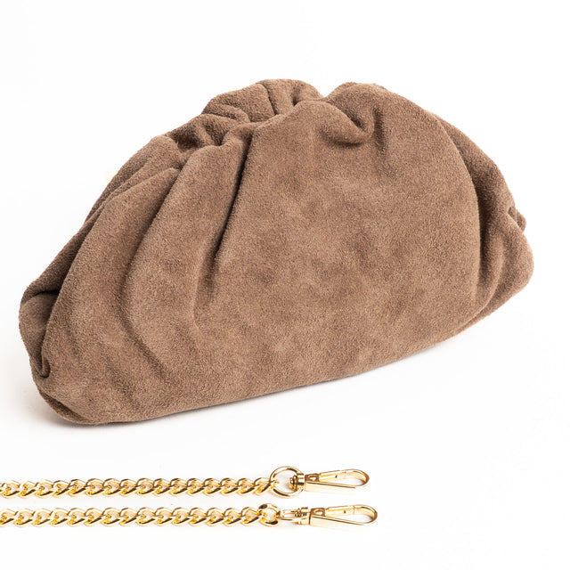 W by Whitemood-Mini clutch in camoscio - taupe