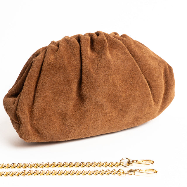 W by Whitemood-Mini clutch in camoscio - cuoio