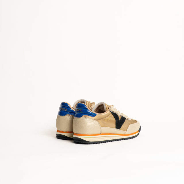 Victoria-Sneakers effetto pelle laminata - oro/nero