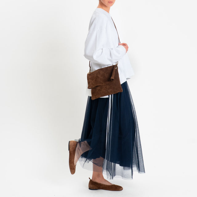 Motel-Gonna in tulle bande laterali - blu