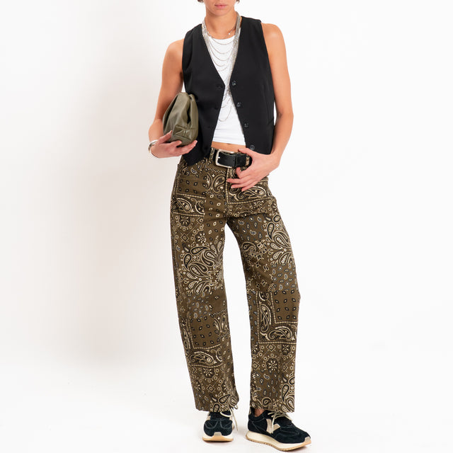 Tensione in-Pantalone 5 tasche fantasia bandana - militare/sand/nero