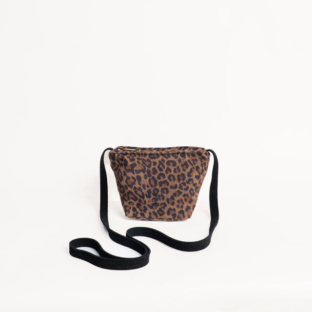 Zeroassoluto-Mini tote animalier genuine leather - beige/nero