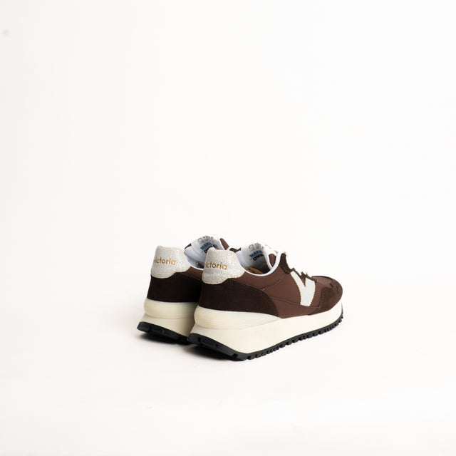 Victoria-Sneakers effetto camoscio - cioccolato/latte