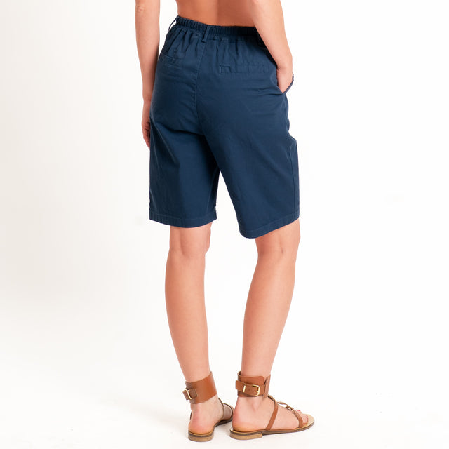 Zeroassoluto-Bermuda LORA cotone elastico dietro - blu