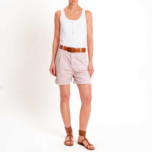 Zeroassoluto-Bermuda LORA cotone elastico dietro - rosa
