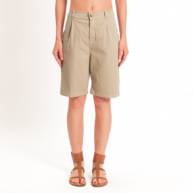 Zeroassoluto-Bermuda LORA cotone elastico dietro - coloniale