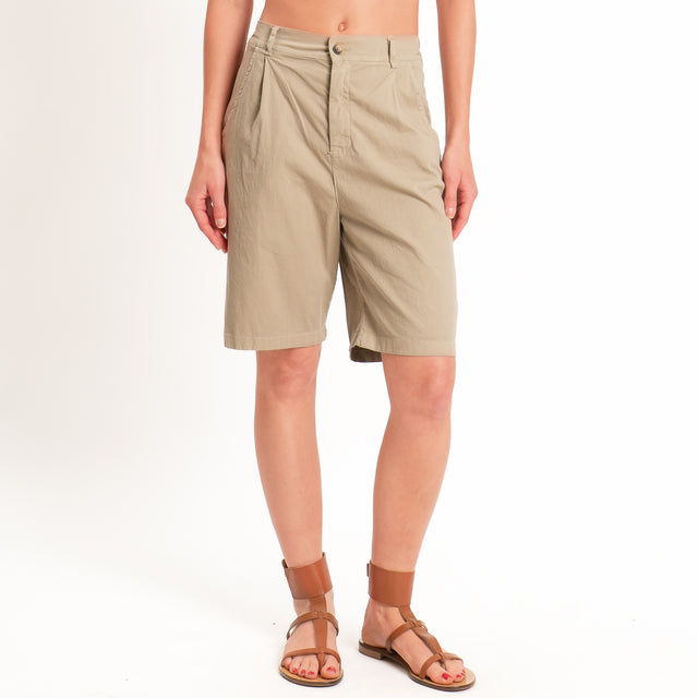 Zeroassoluto-Bermuda LORA cotone elastico dietro - coloniale