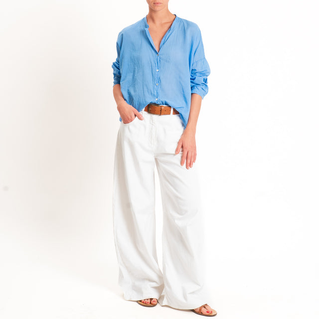 Tensione in-Camicia mussola "LOVE IN THE SUN" - avio