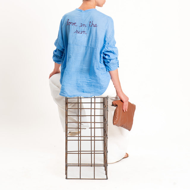 Tensione in-Camicia mussola "LOVE IN THE SUN" - avio