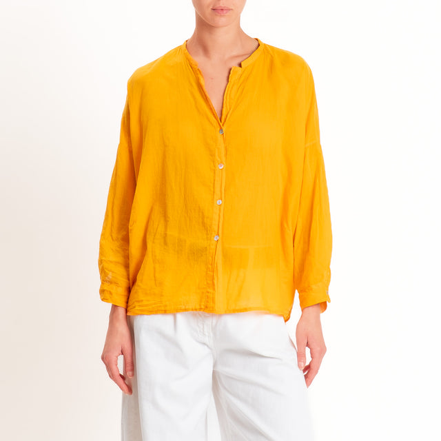 Tensione in-Camicia mussola "LOVE IN THE SUN" - mandarino