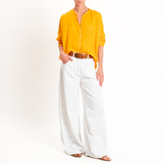 Tensione in-Camicia mussola "LOVE IN THE SUN" - mandarino