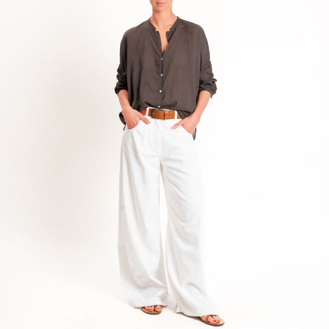 Tensione in-Camicia mussola "LOVE IN THE SUN" - cocco