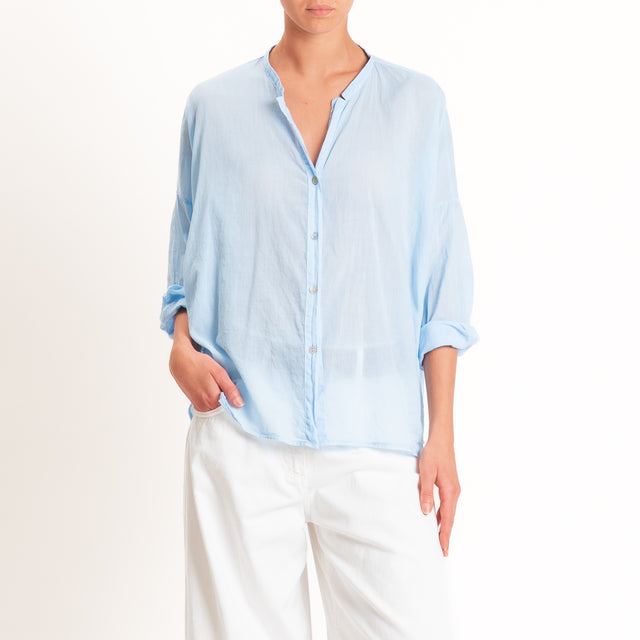 Tensione in-Camicia mussola "LOVE IN THE SUN" - sky