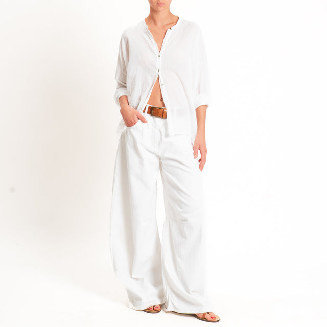 Tensione in-Camicia mussola "LOVE IN THE SUN" - panna