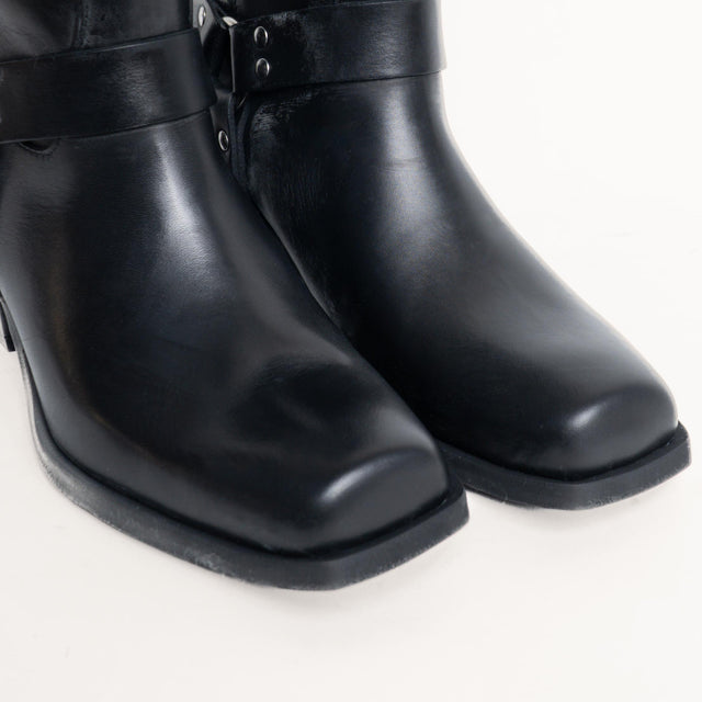 Ovye'-Biker in pelle - nero