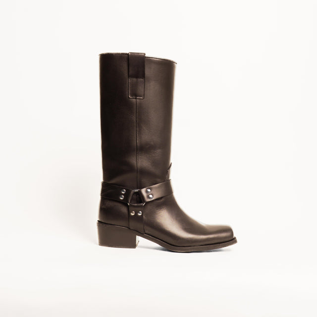 Ovye'-Biker in pelle - moro