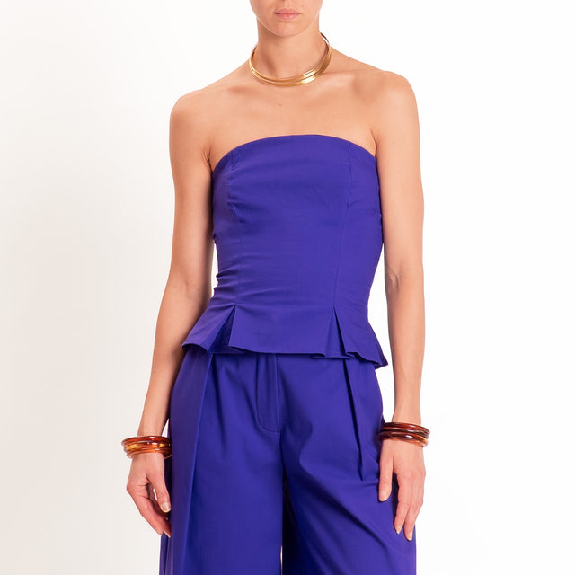 Dixie-Completo top+pantalone in popeline - viola